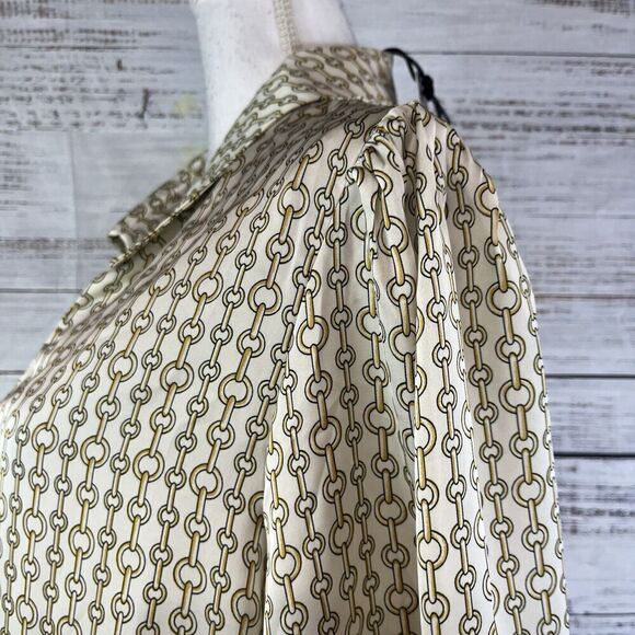 CotilCo Blouse Tunic Plus size 1X Gold Chains Career Professional Modest Church - Picture 8 of 11